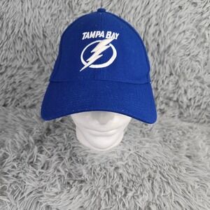 New Era Tampa Bay Lightning Hat Mens Medium-Large Blue NHL 39THIRTY Stretch Fit